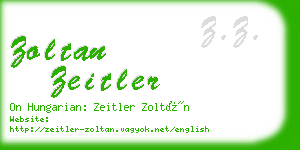 zoltan zeitler business card